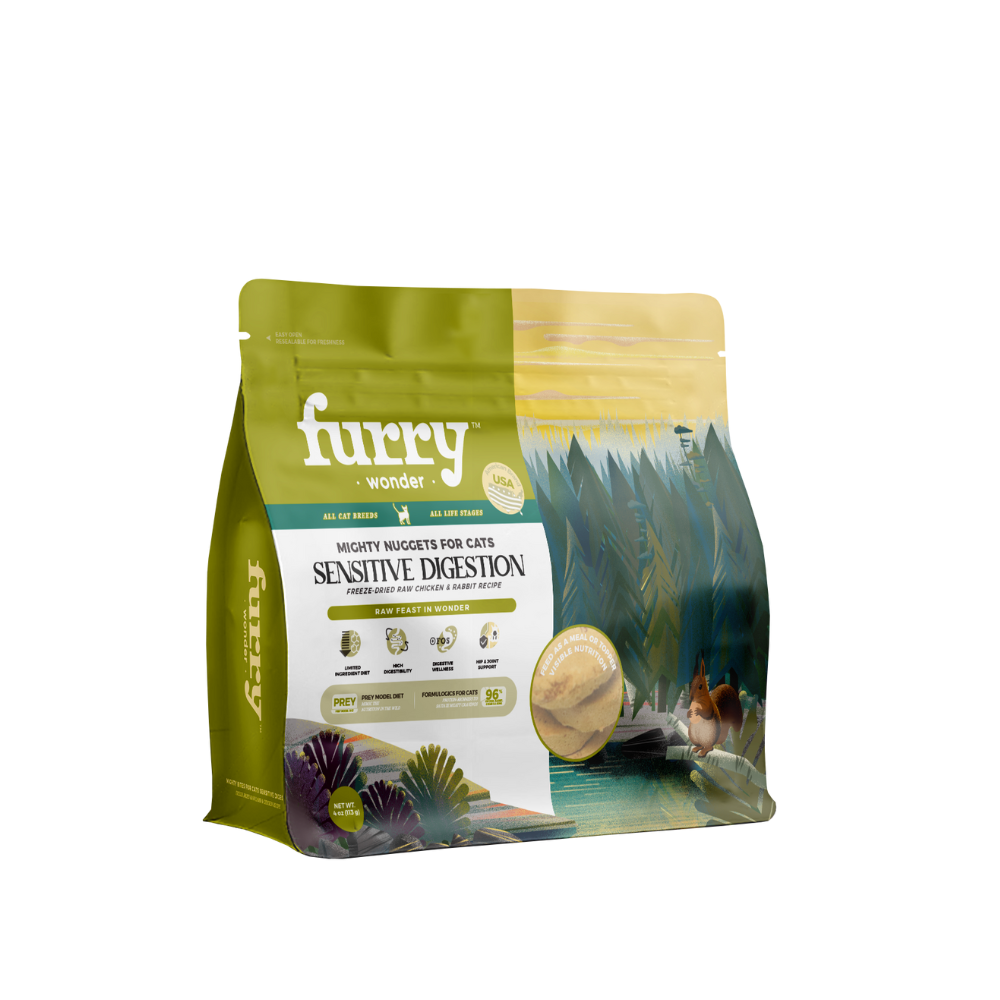 Furry Wonder Sensitive Digestion Freeze-dried Rraw Rabbit & Chicken Recipe For Cats 113g (4oz)