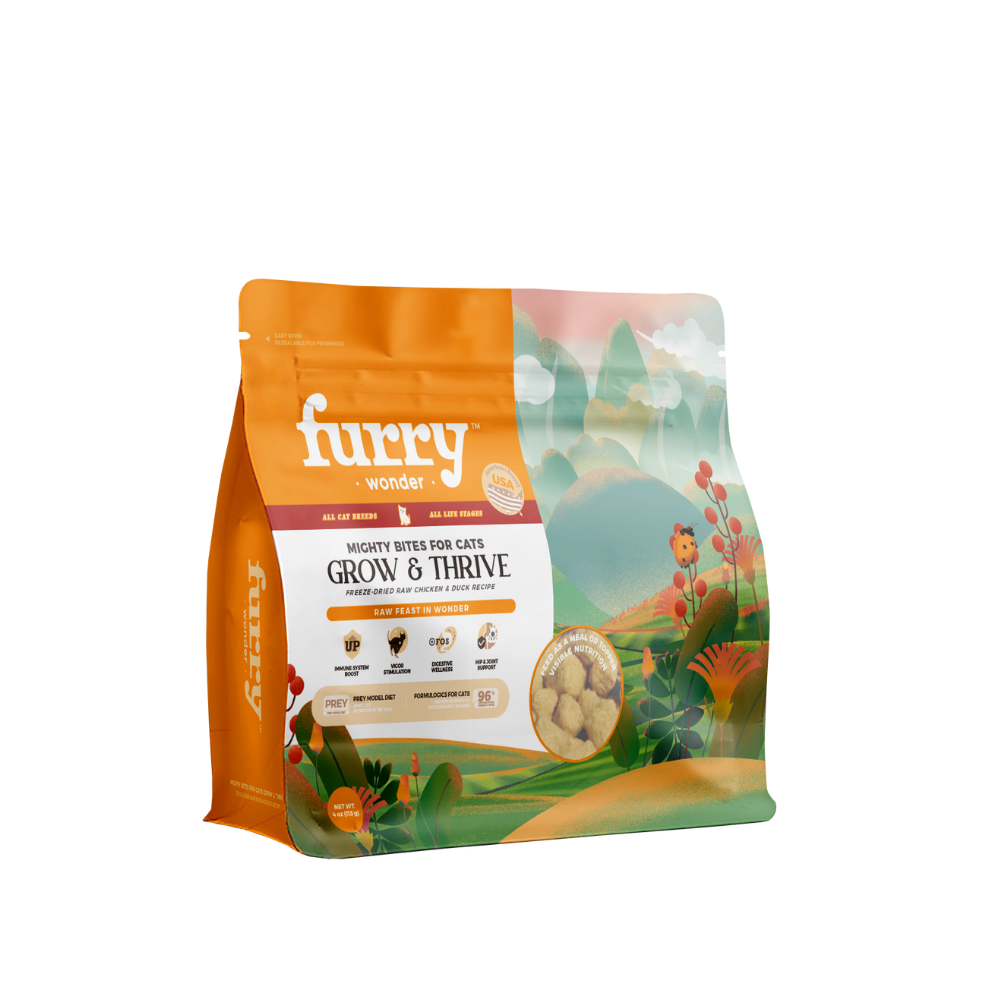 Furry Wonder Grow & Thrive Freeze-dried Raw Duck And Chicken Recipe For Cats Kitten 113g (4oz)