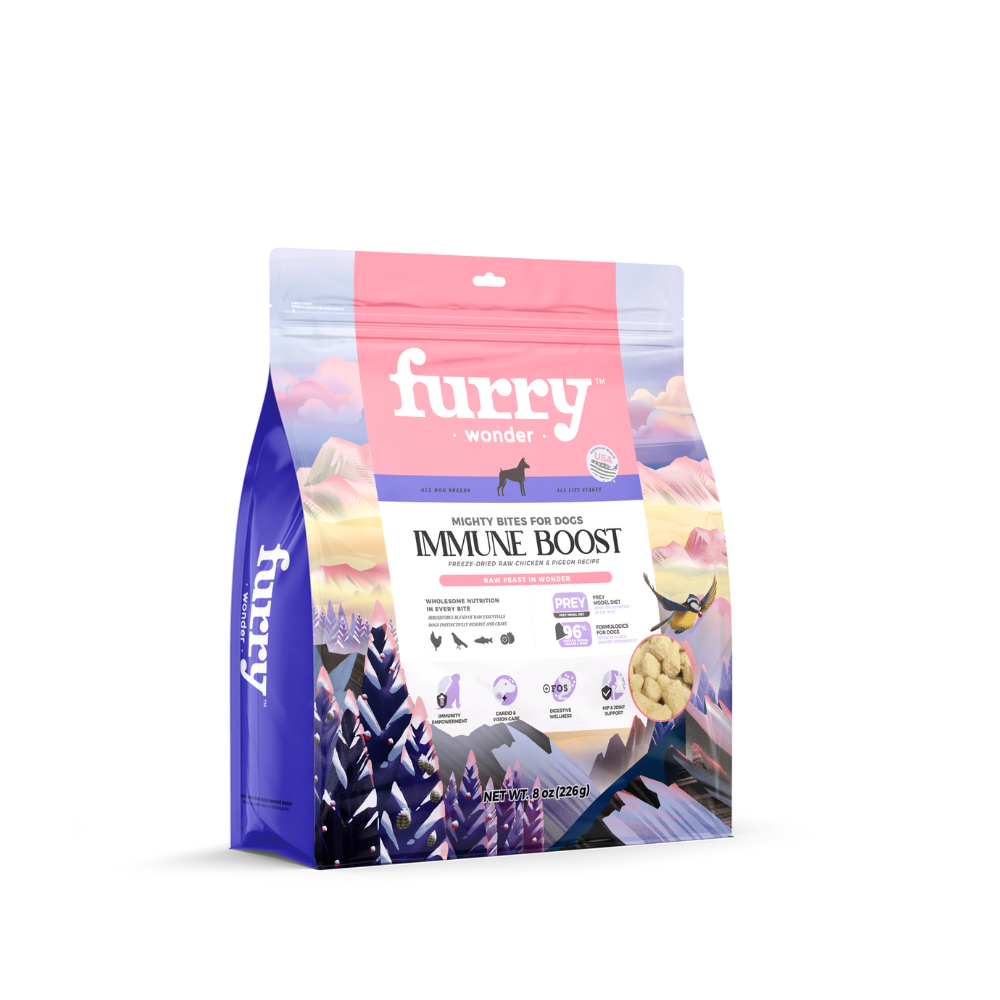 Furry Wonder Immune Boost Freeze-dried Raw Pigeon & Chicken Recipe For All Life Stages Dog 226g (8oz)