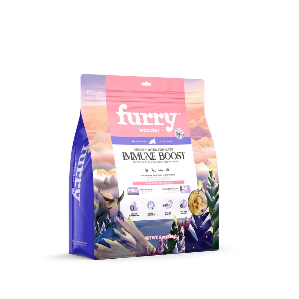 Furry Wonder Immune Boost Freeze-dried Raw Pigeon & Chicken Recipe For Cats 226g (8oz)