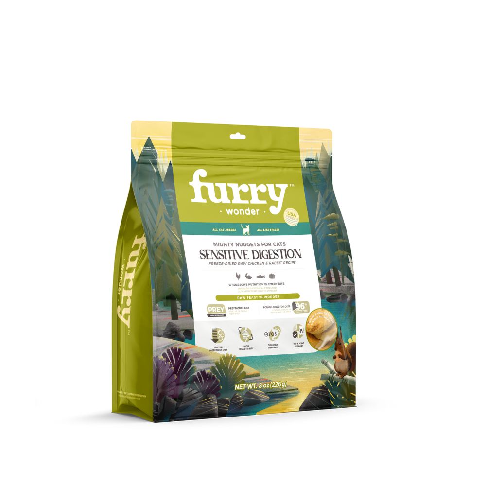 Furry Wonder Sensitive Digestion Freeze-dried Rraw Rabbit & Chicken Recipe For Cats 226g (8oz)