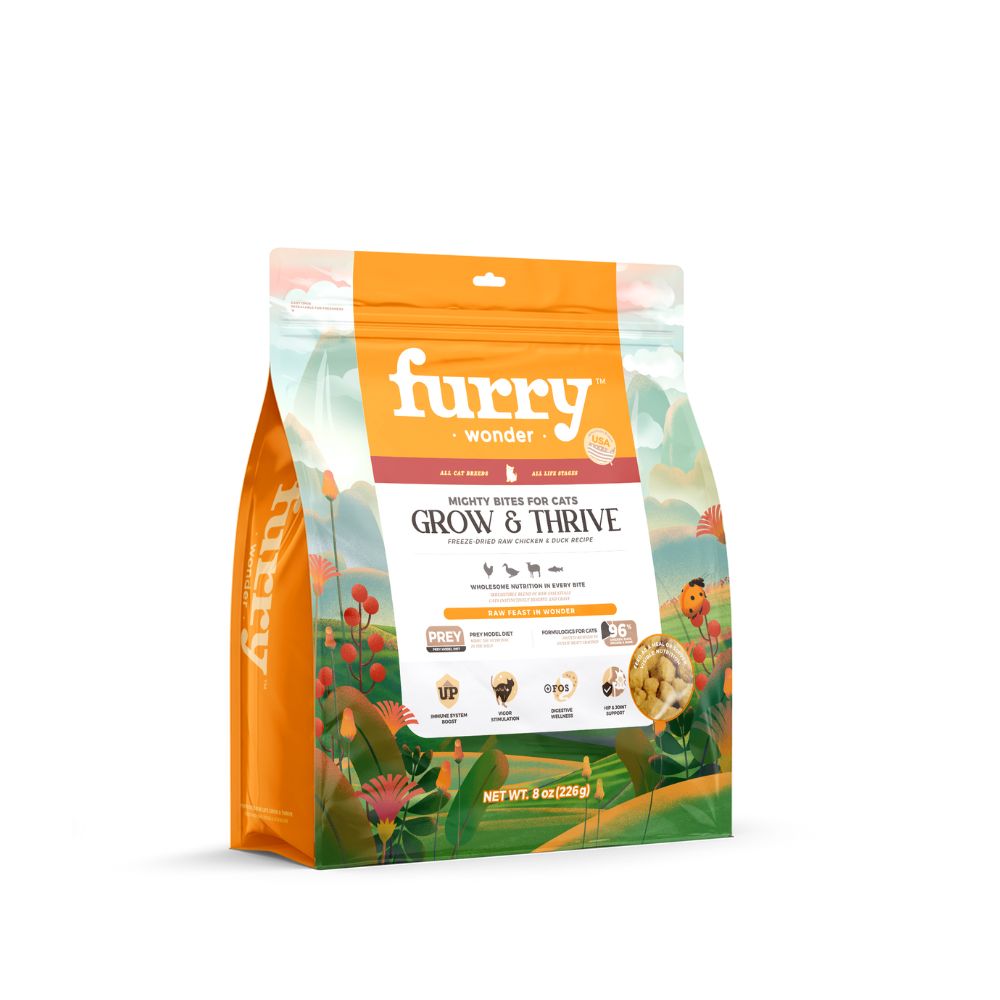 Furry Wonder Grow & Thrive Freeze-dried Raw Duck And Chicken Recipe For Cats Kitten 226g (8oz)