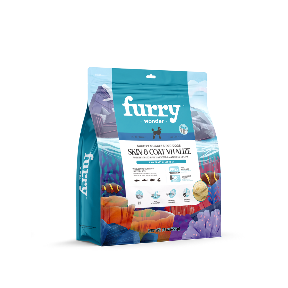 Furry Wonder Skin & Coat Vitalize Freeze-dried Raw Chicken & Mackerel Recipe For All Life Stages Dog 453g (16oz)