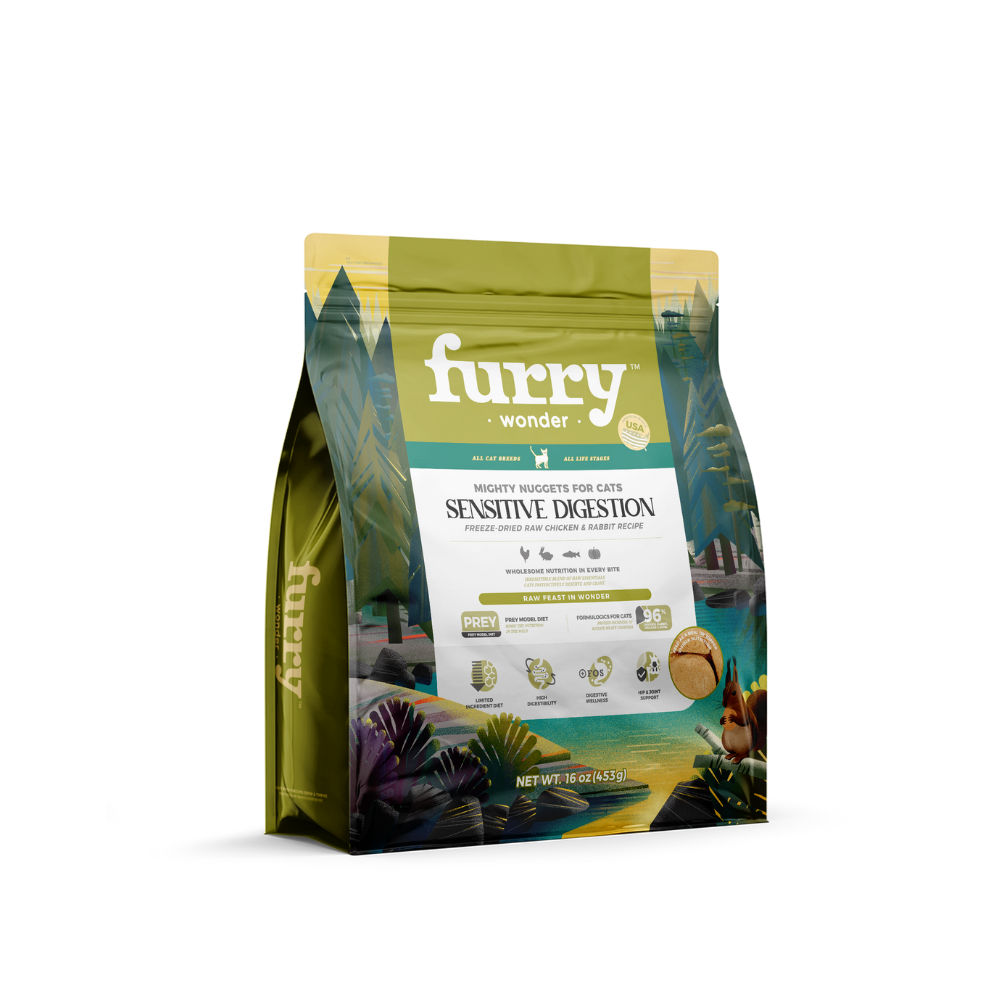 Furry Wonder Sensitive Digestion Freeze-dried Rraw Rabbit & Chicken Recipe For Cats 453g (16oz)