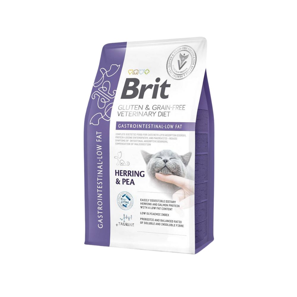 Brit Grain Free Veterinary Diets Cat 2kg Gastrointestinal -low Fat Dry Cat Food