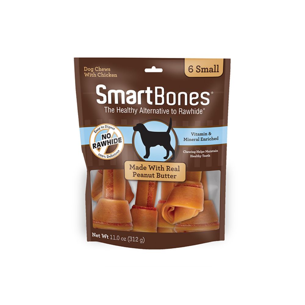 Smartbones Peanut Butter Classic Bone Chews Small 6 Sticks Dog Treat