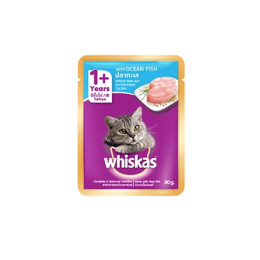 Whiskas Pouch Fresh Fish Ocean Fish 80g Wet Cat Food